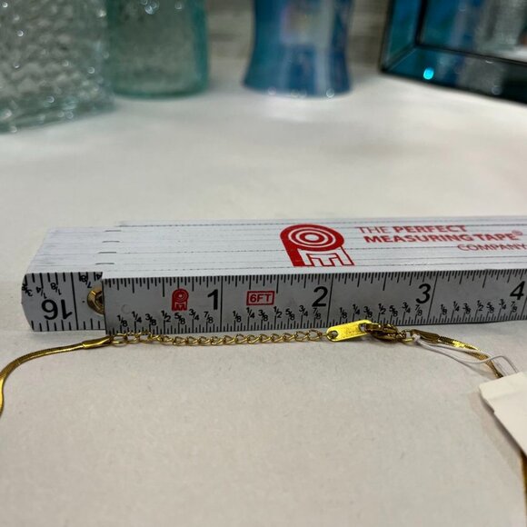 Panacea Gold Snake Chain Bow Necklace 14K Plated Minimalist Holiday Gift NWT - Picture 4 of 12